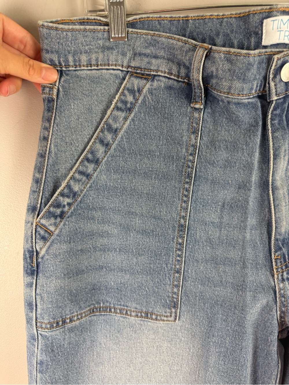 Time and Tru Womens High Rise Wide Leg Utility Trouser Jeans SZ 16 New Relaxed - Picture 4 of 9